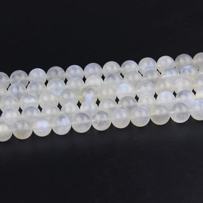 MJDCB Natural Round Stone Beads 6mm Blue Moonstone Loose Gemstone Beads - Image 5