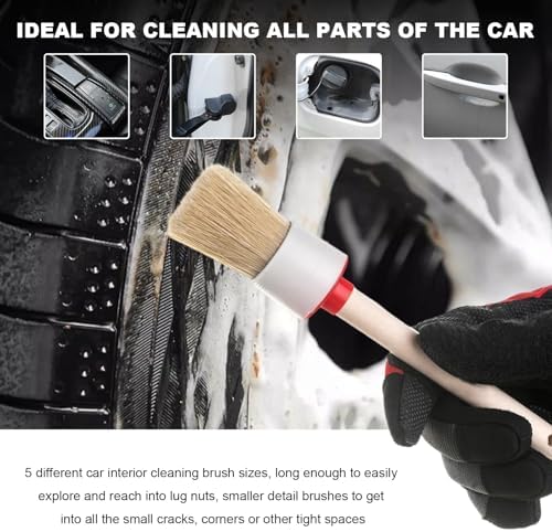 10PCS Car Detailing Brush Set, Auto Detail Dust Brushes - Image 5