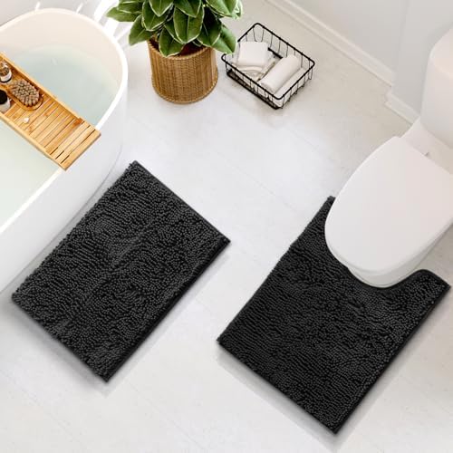 Hearth & Harbor Bathroom Rugs, Chenille Bath Mat - Image 4