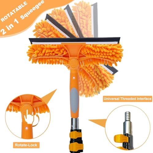 20 Ft+ Reach 2 In 1 Window Squeegee Duster - Image 2