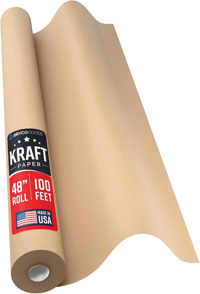 Bryco Goods 48" x 100' Brown Kraft Paper Roll by BrycoGoods