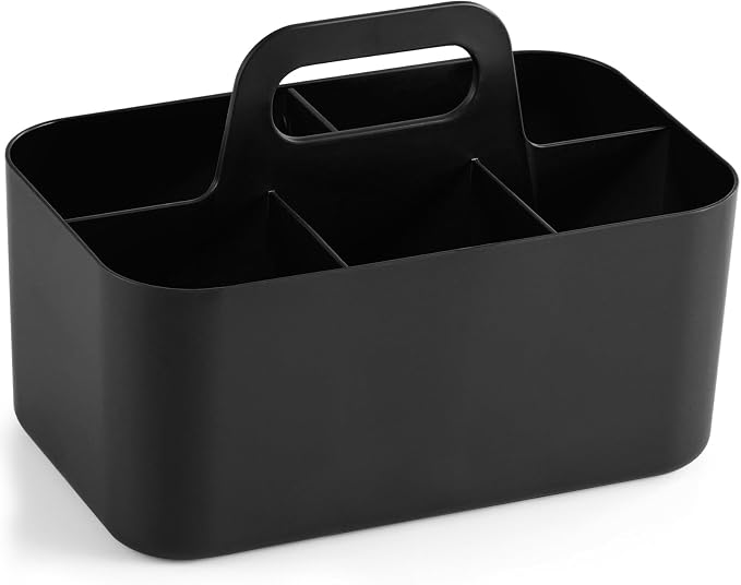 Multiuse Caddy Organizer with Handle, Portable Divided Plastic Tote Bin - Image 9