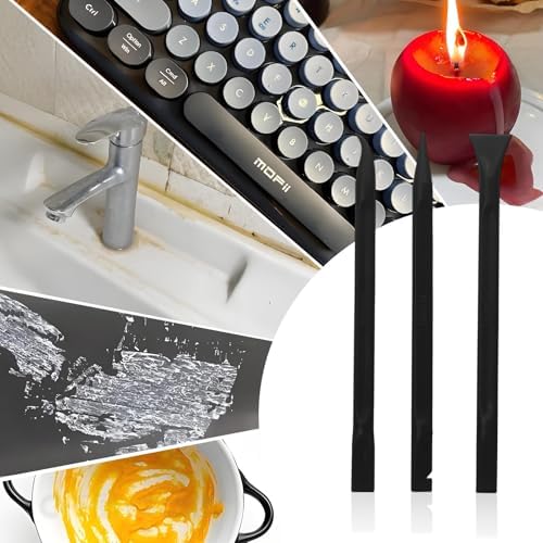 Hordion 9PCS Plastic Scraper Non-Scratch Scraper Sticker Remover Black - Image 6