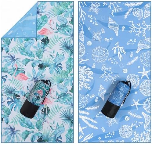Utopia Towels Thin Lightweight Microfiber Beach Towel 2 Pack 32x71 Inch by UTOPIATOWELS