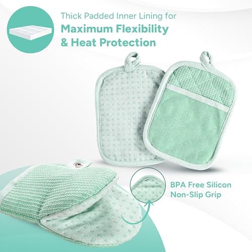 Casa Platino Heat Resistant Oven Mitts & Pot Holders, 4-Piece – Oven Mitt - Image 3