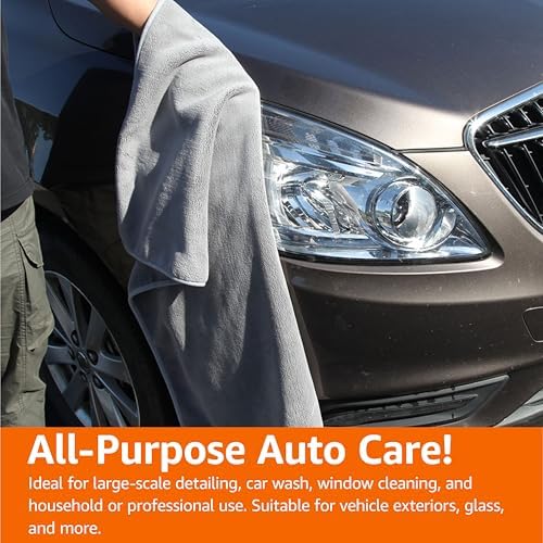 Amazon Basics Super Absorbent Microfiber Car Drying Towel, Streak-Free - Image 6