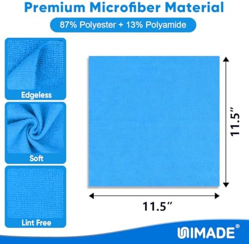 UNIMADE Shop Towels Rags, 150 Pack Reusable Microfiber Cleaning Cloth - Image 2