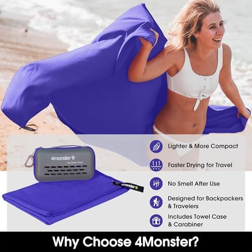 4Monster Quick Dry Travel Towel - Image 2