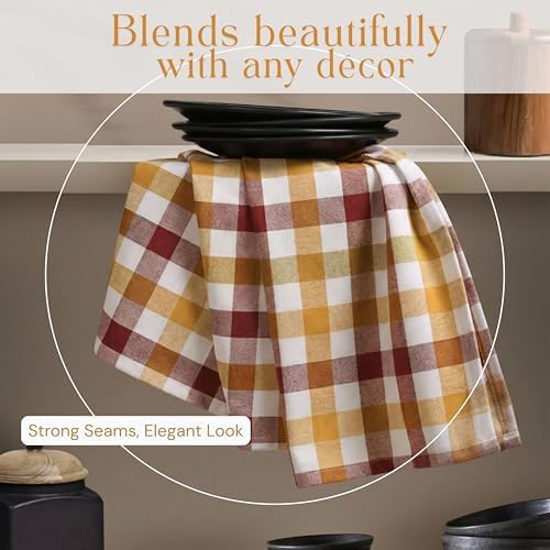 Multi Check Tea Towels 12 Pack Combo, Dish Towels - Image 7