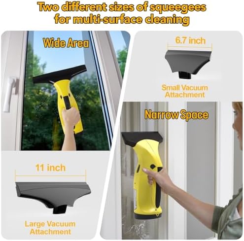 Rechargeable Window Vac, Electric Window Vacuum Squeegee, - Image 2