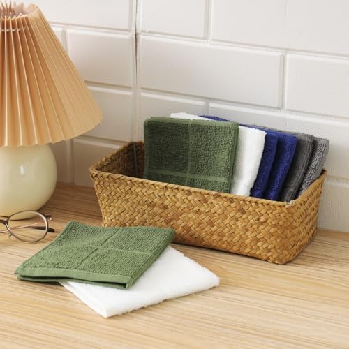 Glynniss Dish Rags for Washing Dishes, 100% Cotton Cream Kitchen WashCloths - Image 4