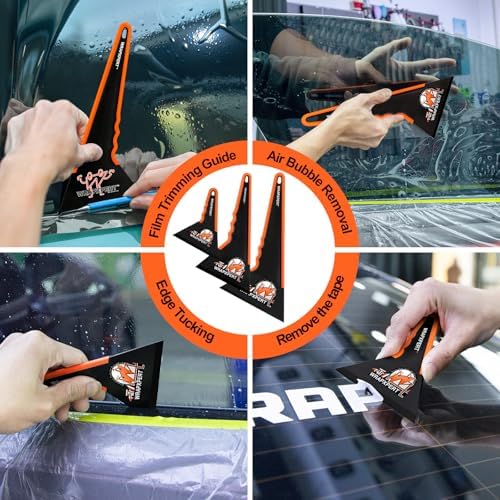 WRAPXPERT Window Tint Tools, 3 Pack Window Tint Squeegee Triangle Contour - Image 4
