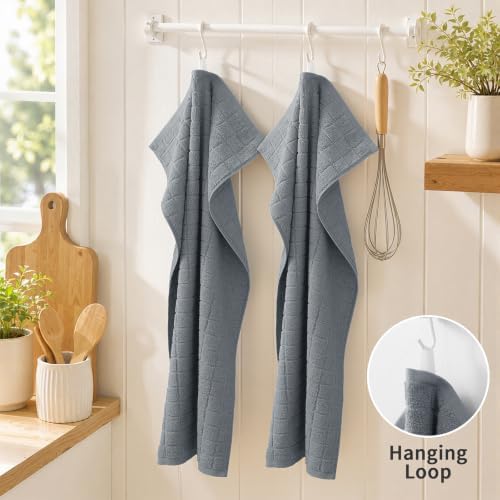 Kitinjoy Premium Cotton Check Kitchen Towels 6 Pack - Image 5