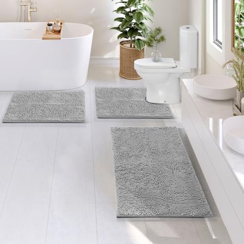Hearth & Harbor Bathroom Rugs, Chenille Bath Mat - Image 2