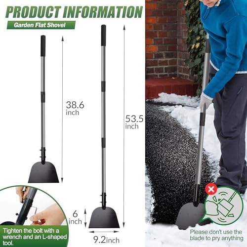 Walensee Floor Scraper, Long Handle Flat Shovel - Image 2