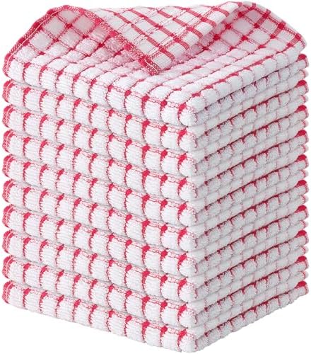 Kitinjoy Cotton 10 Pack Terry Kitchen Dish Cloths by Kitinjoy