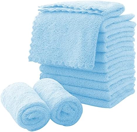 MOONQUEEN Microfiber Facial Cloths Fast Drying Washcloth 12 Pack by MOONQUEEN