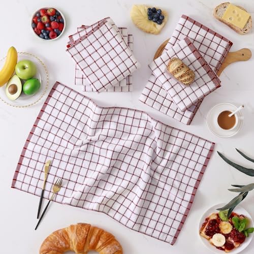 Homaxy Premium Kitchen Towels, Check Design - Image 2