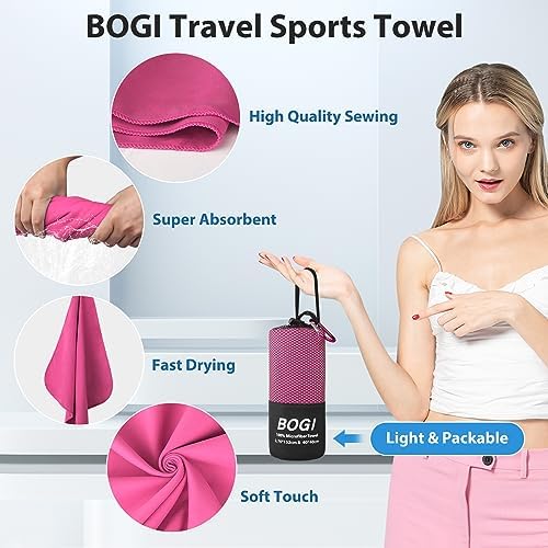 BOGI Microfiber Travel Sports Towel-Quick Dry Towel, Soft Lightweight - Image 4