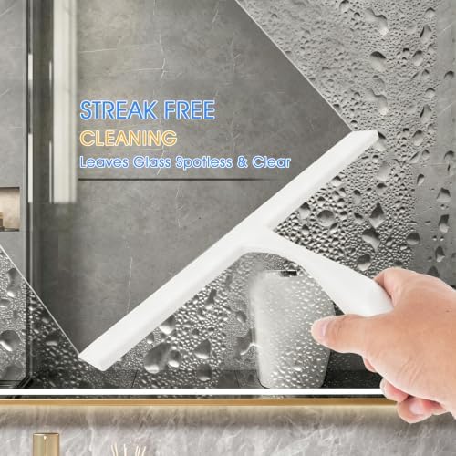 Shower Squeegee for Glass Doors, 11-Inch Silicone Squeegee - Image 2