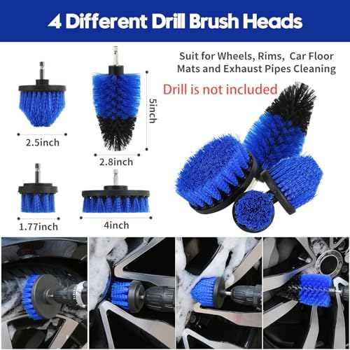 41Pcs Car Detailing Kit Detailing Brush Set Car Wash Cleaning Kit Blue - Image 2