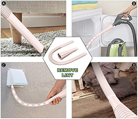 Sealegend 2 PCS Dryer Vent Cleaner Kit, Dryer Lint Vacuum Attachment&Brush - Image 2