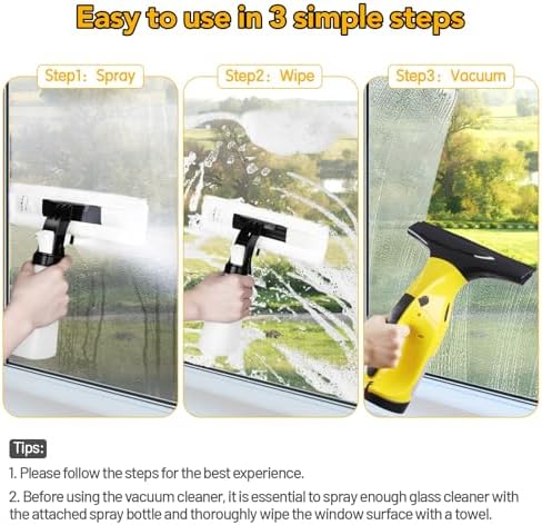 Rechargeable Window Vac, Electric Window Vacuum Squeegee, - Image 3