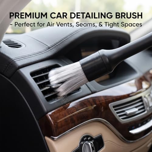 4 Pcs Car Detailing Brush Set, Boars Hair Ultra Soft Detailing Brushes - Image 6