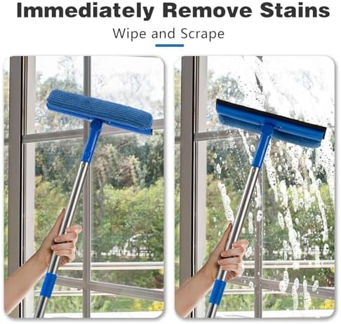 Professional Window Squeegee, 2 in 1 Window Cleaner - Image 2