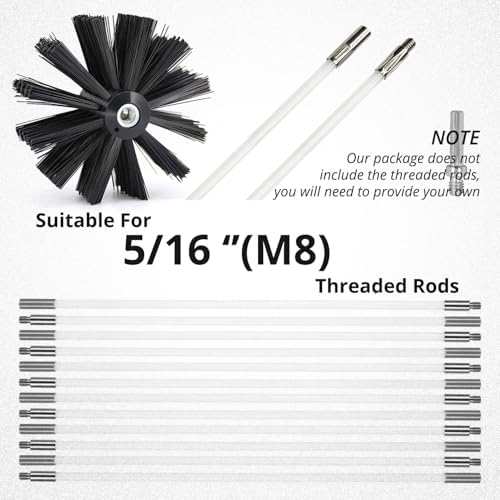 4 Inch Dryer Vent Cleaner Brush Head, Duct Cleaning Brush - Image 7