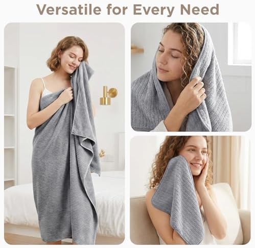 8 Piece Bath Towels Set, 2 Oversized 35 * 70 in Bath, 2 Hand, 4 Wash - Image 7