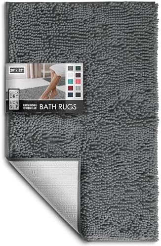 Hearth & Harbor Bathroom Rugs, Chenille Bath Mat by HearthHarbor