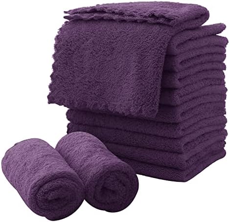 MOONQUEEN Microfiber Facial Cloths Fast Drying Washcloth 12 Pack by MOONQUEEN