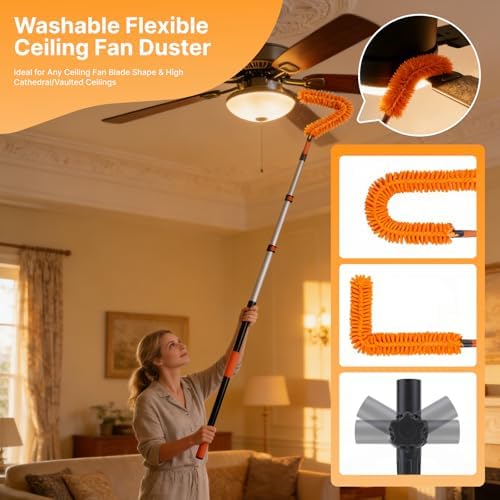 High Ceiling Duster Kit with 20FT Extension Pole & Light Bulb Changer - Image 7
