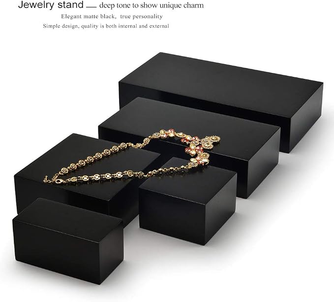 Oirlv Solid Wood Minimalism Style Jewelry Display Stand Showcase Jewelry - Image 7