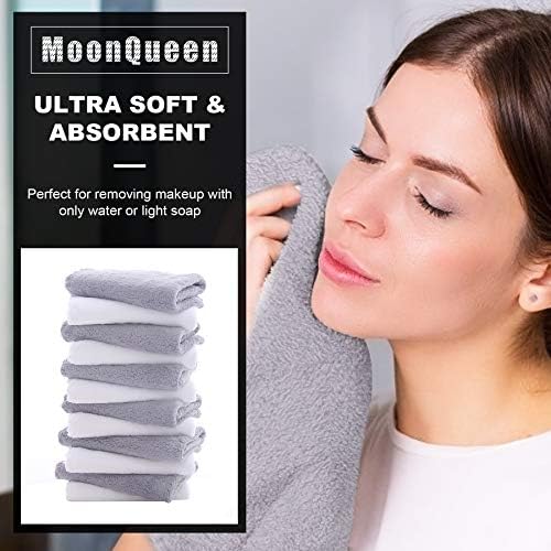 MOONQUEEN Microfiber Facial Cloths Fast Drying Washcloth 12 Pack - Image 2