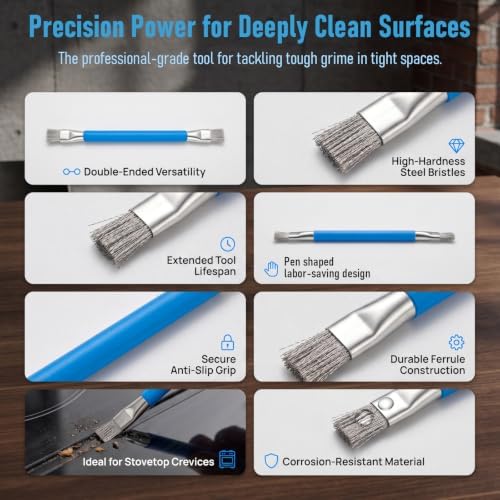 Glass Cooktop Cleaning Kit, Glass Cooktop Cleaner Brush Set, All-in-One Stove - Image 5