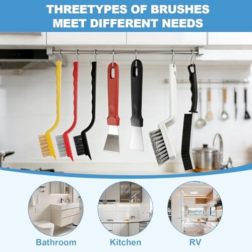 11Pcs V-Shaped Grout Cleaning Brush Set, - Image 6