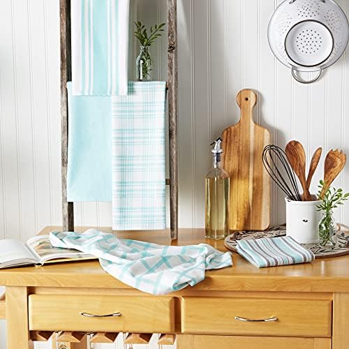 DII Assorted Woven, Kitchen Dishtowel Set, 5 Piece - Image 5
