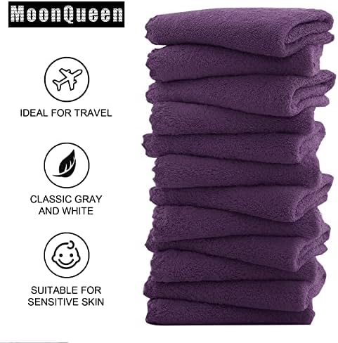 MOONQUEEN Microfiber Facial Cloths Fast Drying Washcloth 12 Pack - Image 4