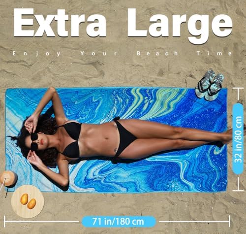 Widdonen Microfiber Beach Towel, Extra Large 2 Pack-71x32 - Image 2