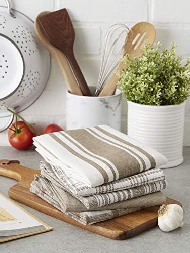 DII Assorted Woven, Kitchen Dishtowel Set, 5 Piece - Image 4