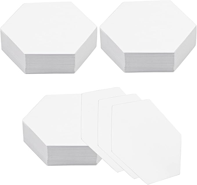 300 Count Paper Piecing Shapes Hexagon Paper Piecing Templates Quilting by Veroave