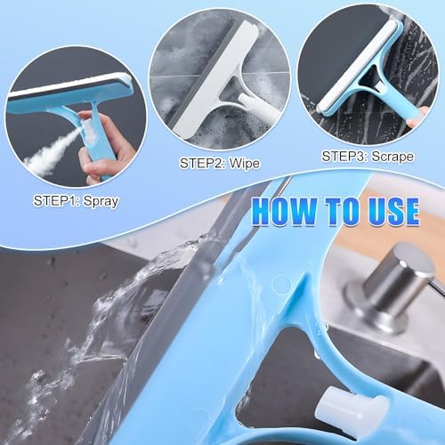 3 in 1 Window Cleaning Scraper, New 3 in 1 Window Cleaner, Squeegee and Scrubber - Image 4