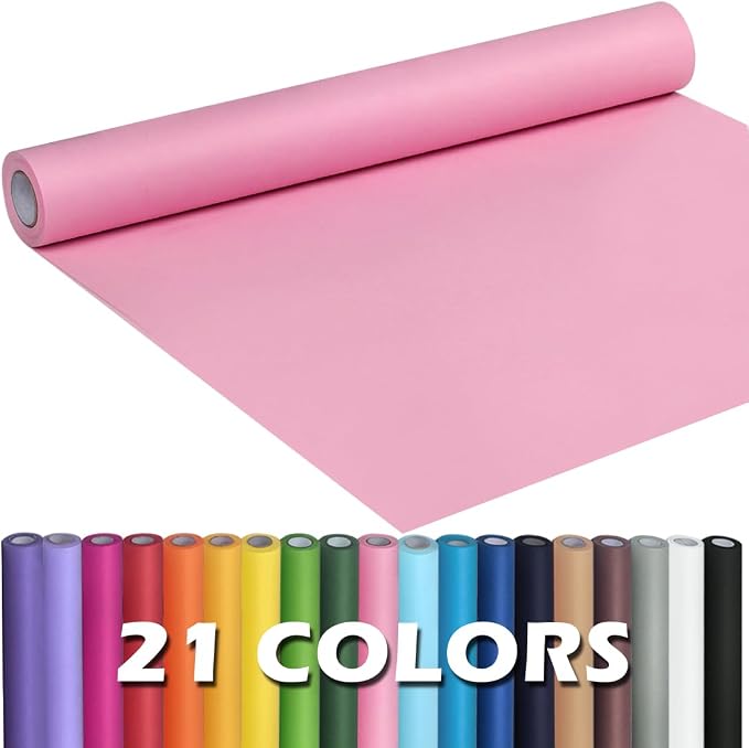 PerkHomy Light Pink Kraft Paper Roll 17.5" x 960" by PerkHomy