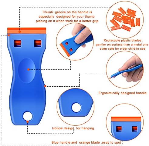 Honoson 4 Pcs Plastic Razor Blade Scraper - Image 5