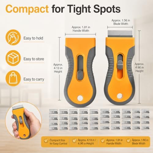 Rackii Razor Blade Scraper Tool, 4 Pack - Image 3