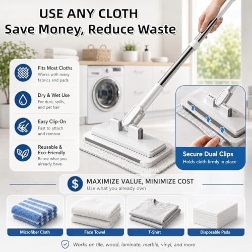Hands-Free Multi-Purpose Flat Mop, 2026 New Hands Free Flat Mop One Click - Image 3