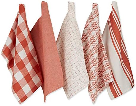 DII Everyday Basic Kitchen Collection Large Woven Cotton Dishtowel/Tea Towel Set by DII
