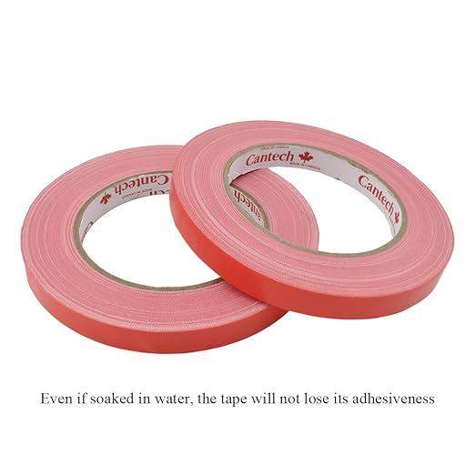 HAHIYO Red 0.5Inch Wide Floral Tape, Waterproof Florist Tape Flower Wrap Adhesive Waterproof Decorative Tape for Bouquet Stem Wrapping Flower Arranging and Floral Craft, 2Rolls 200Feet/66Yard